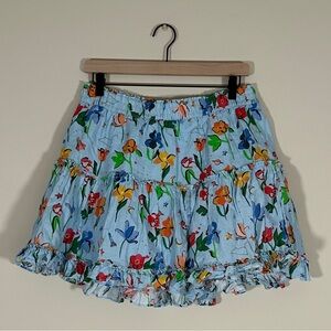 Hill House Home Space Floral Paz Skirt Size XL